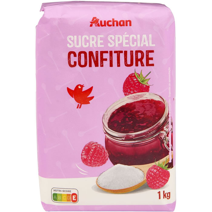 AUCHAN Sucre blanc en poudre spécial confiture