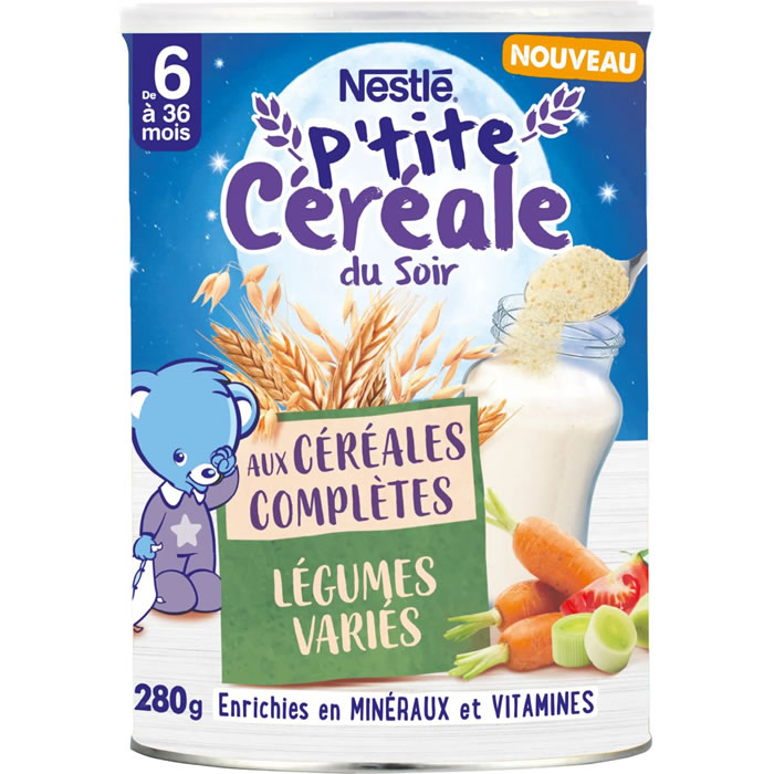 NESTLE P'tite Céréale du soir Céréales en poudre légumes variés dès 6 mois