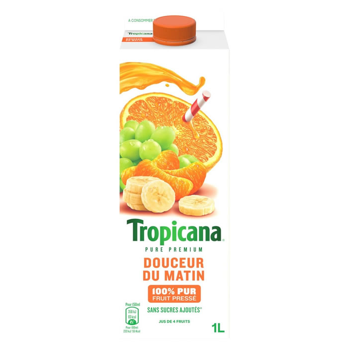 TROPICANA Pure Premium - Douceur du matin Pur jus de 4 fruits