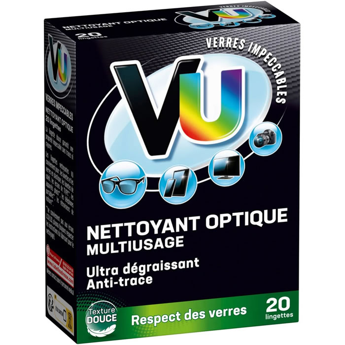 VU Lingettes nettoyantes multi-usage pour lunettes