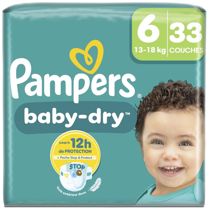 PAMPERS Baby-Dry Couches taille 6 (13-18 kg)