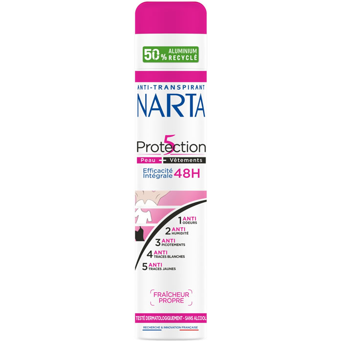 NARTA Protection 5 Déodorant spray anti-transpirant 48h