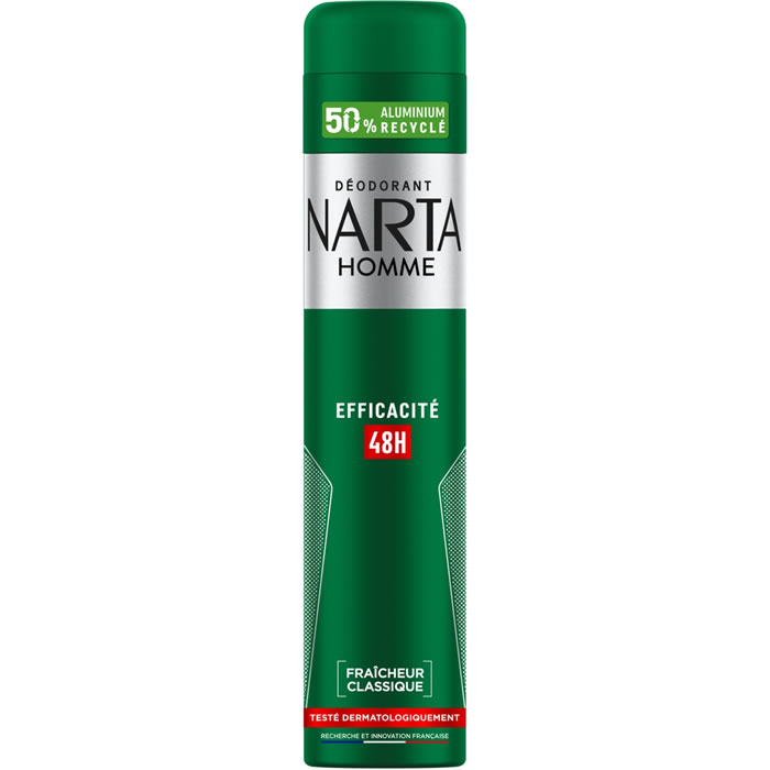 NARTA Déodorant spray homme efficacité 48h
