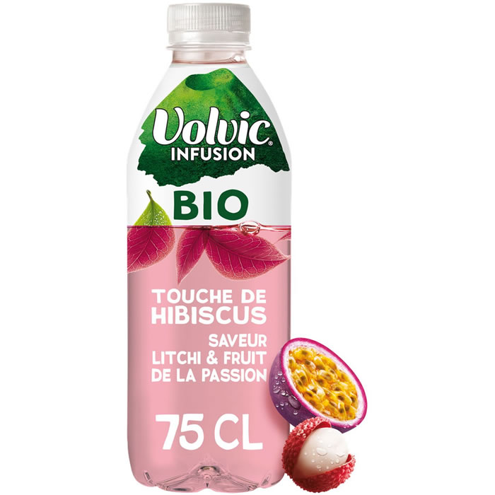 VOLVIC Eau aromatisée infusion hibiscus litchi et passion bio