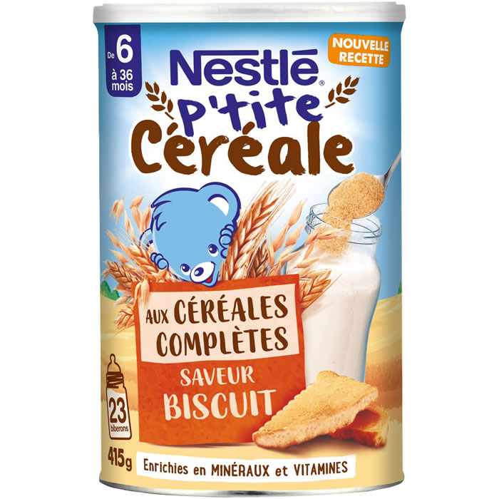 NESTLE P'tite Céréale Céréales en poudre complètes biscuité dès 6 mois