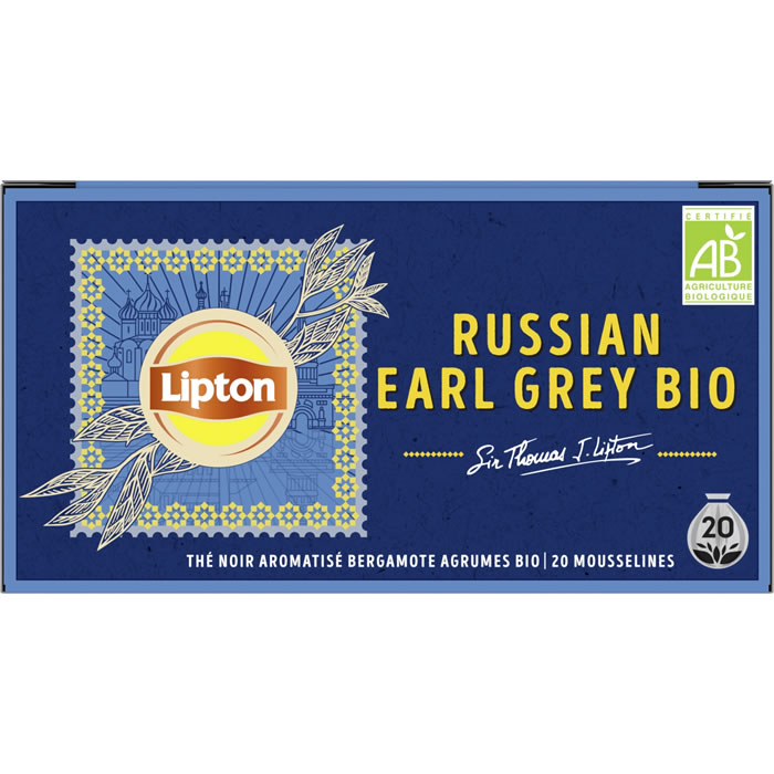 LIPTON Russian Earl Grey Thé noir bio