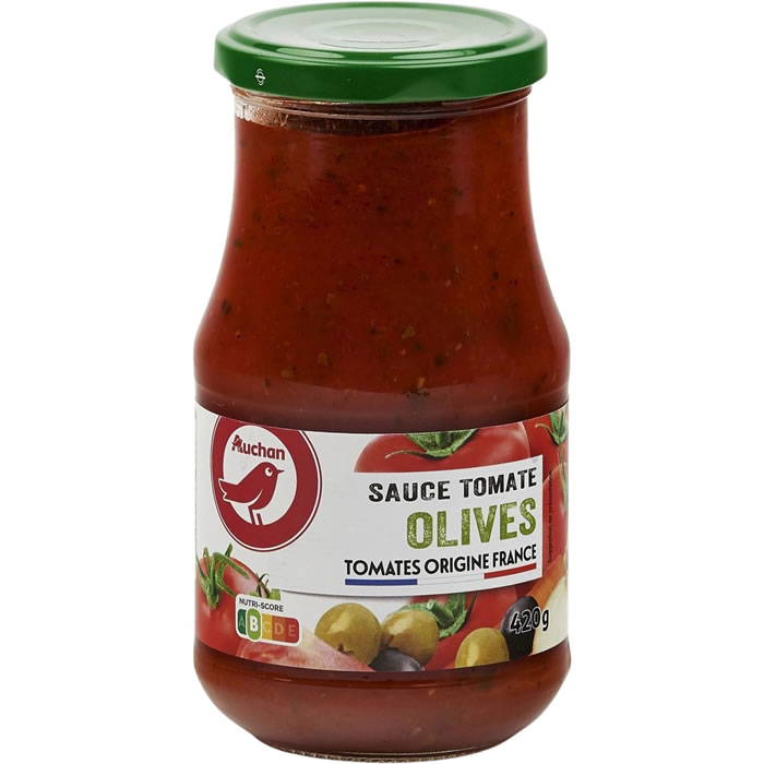 AUCHAN Sauce tomate cuisinée aux olives