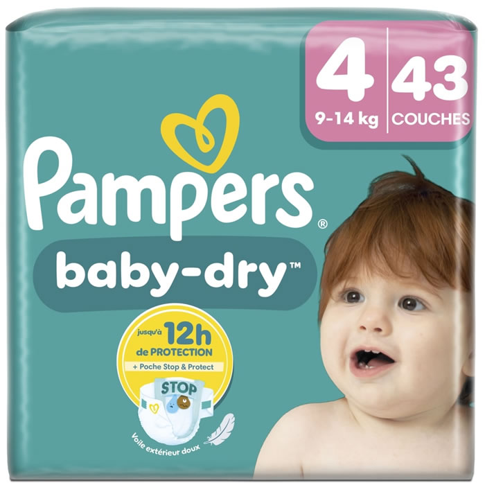 PAMPERS Baby-Dry Couches taille 4 (9-14 kg)