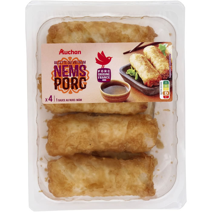 AUCHAN Recette du Vietnam Nems au porc avec sauce nuoc mam