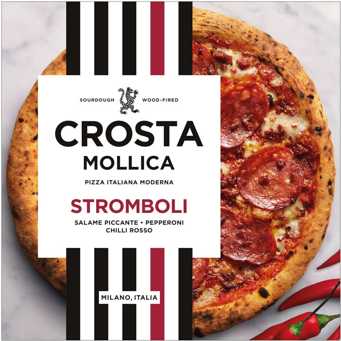 CROSTA & MOLLICA Pizza stromboli, salami piquant, pepperoni et chili