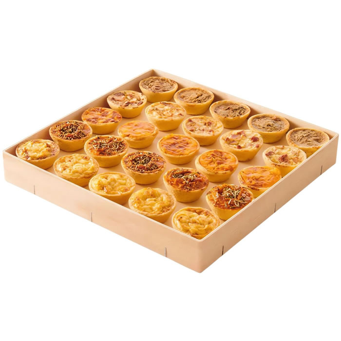 FLUNCH Traiteur Mini quiches légumes, emmental, champignons, comté, cheddar