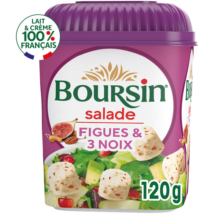 BOURSIN Salade & Apéritif Fromage frais aux figues et 3 noix