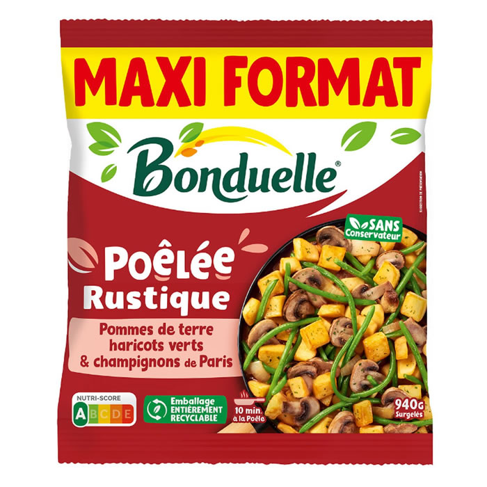 BONDUELLE Rustique Poêlée de pommes de terre, haricots verts et champignons