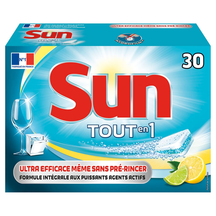 SUN Tout-En-1 Tablettes lave-vaisselle Citron hydrofilm