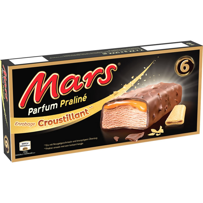 MARS Barres glacées au caramel et praline