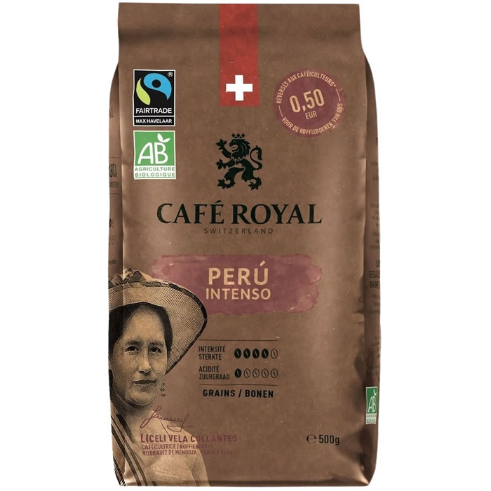 CAFE ROYAL Café en grain intense Pérou bio