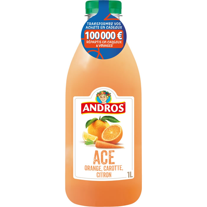 ANDROS ACE Boisson à l'orange, carotte et citron