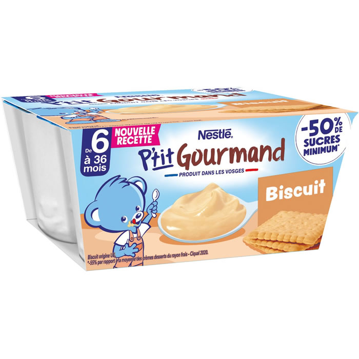 NESTLE P'tit gourmand Dessert au biscuit dès 6 mois