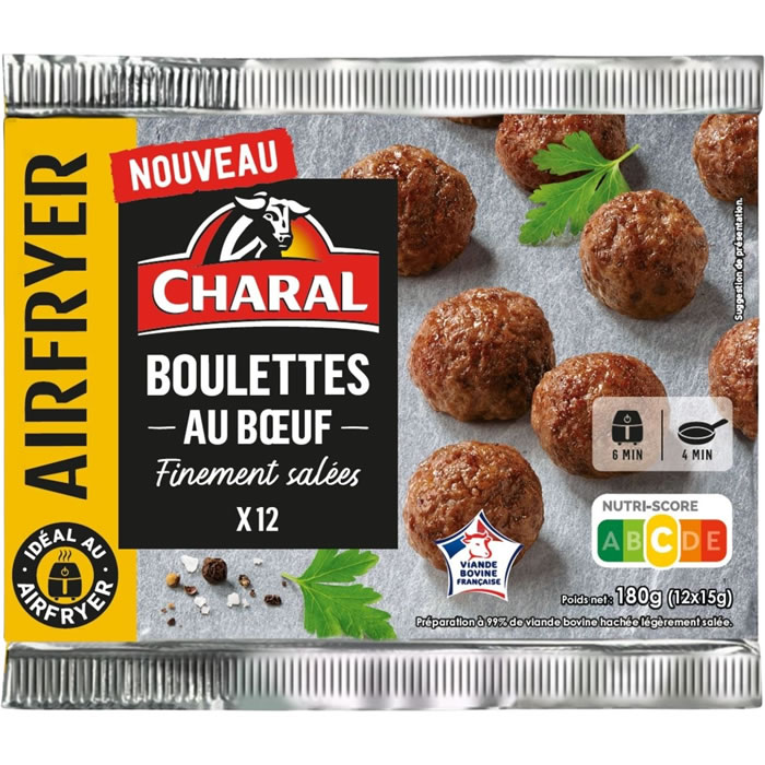 CHARAL Air Fryer Boulettes à base de bœuf