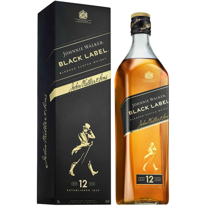 JOHNNIE WALKER Black label Whisky 12 ans d'âge