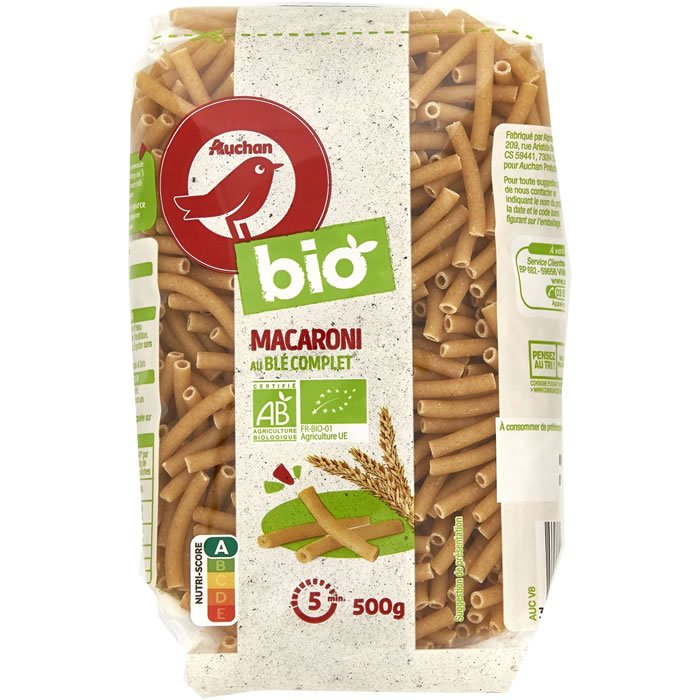 Chronodrive Auchan Bio Macaroni Au Ble Complet