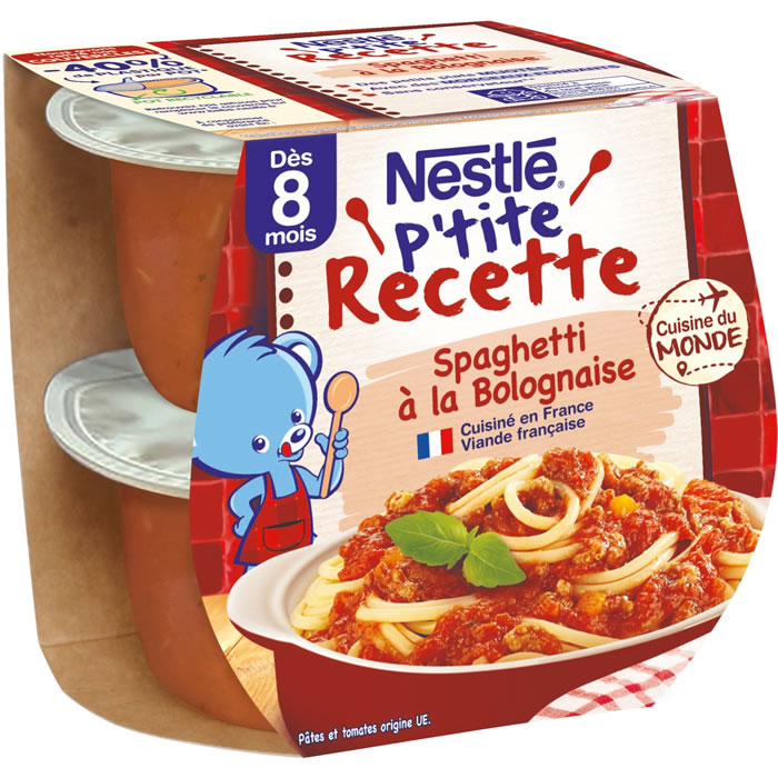 NESTLE P'tite Recette Spaghetti à la bolognaise dès 8 mois