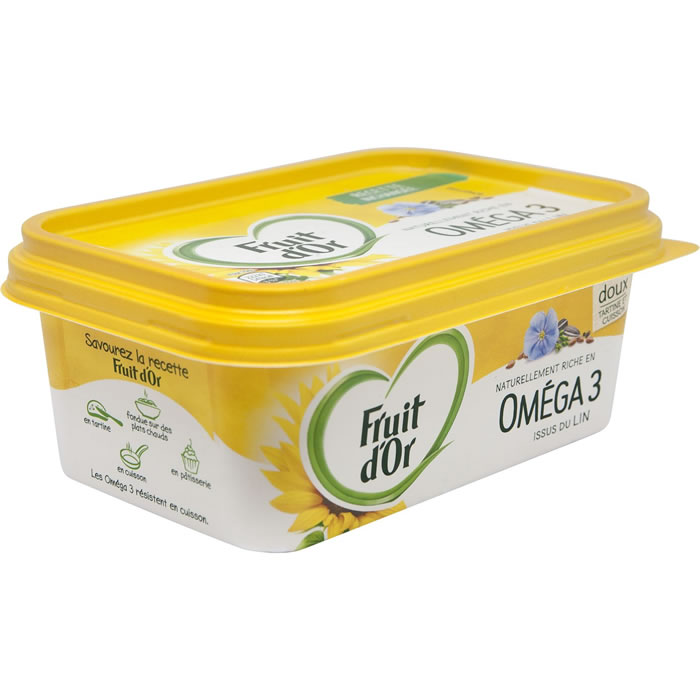 FRUIT D'OR Oméga 3 Margarine doux pour tartine et cuisson