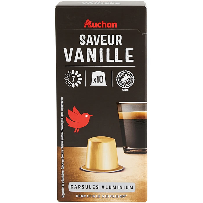 AUCHAN Capsules de café vanille N°7