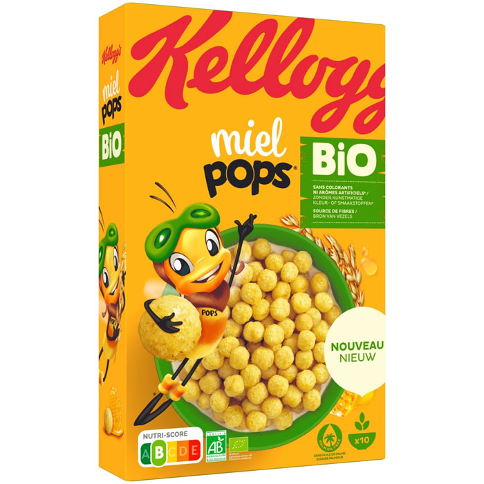KELLOGG'S Miel Pops Céréales de maïs soufflés au miel bio