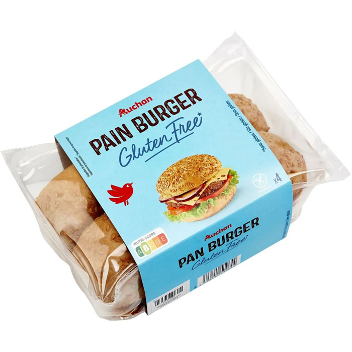AUCHAN Pains hamburgers nature