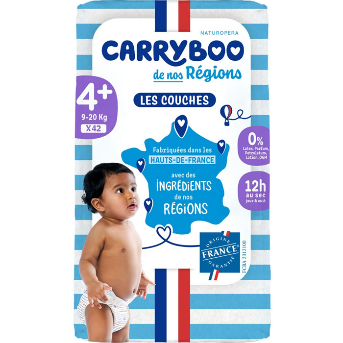 CARRYBOO De nos Régions Couches taille 4+ (9-20 kg)