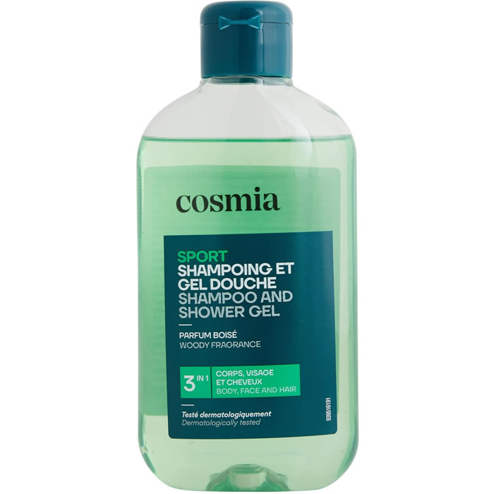 COSMIA Shampoing et gel douche 3en1 homme parfum boisé