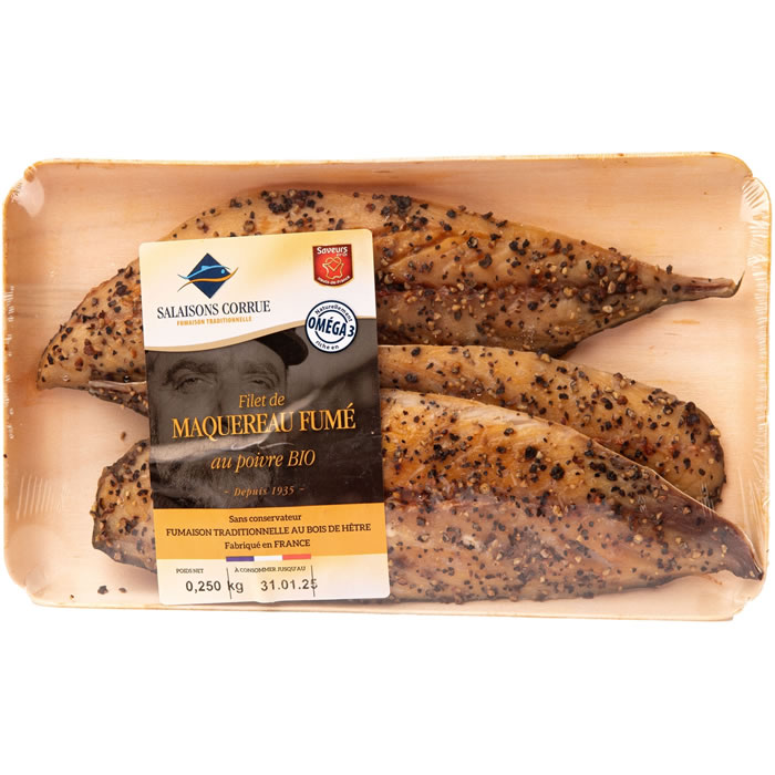 NOROCEAN Filets de maquereau fumés au poivre