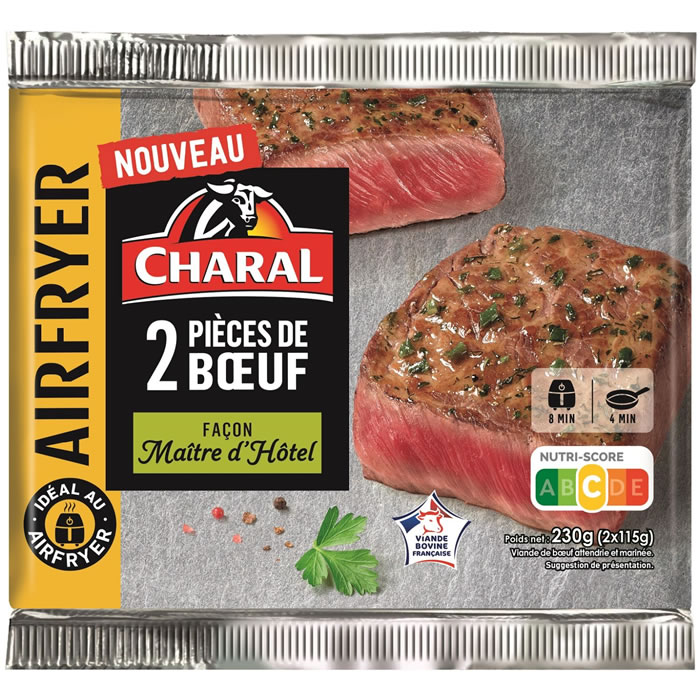 CHARAL Air Fryer Pièces de bœuf marinées façon Maître d'Hôtel