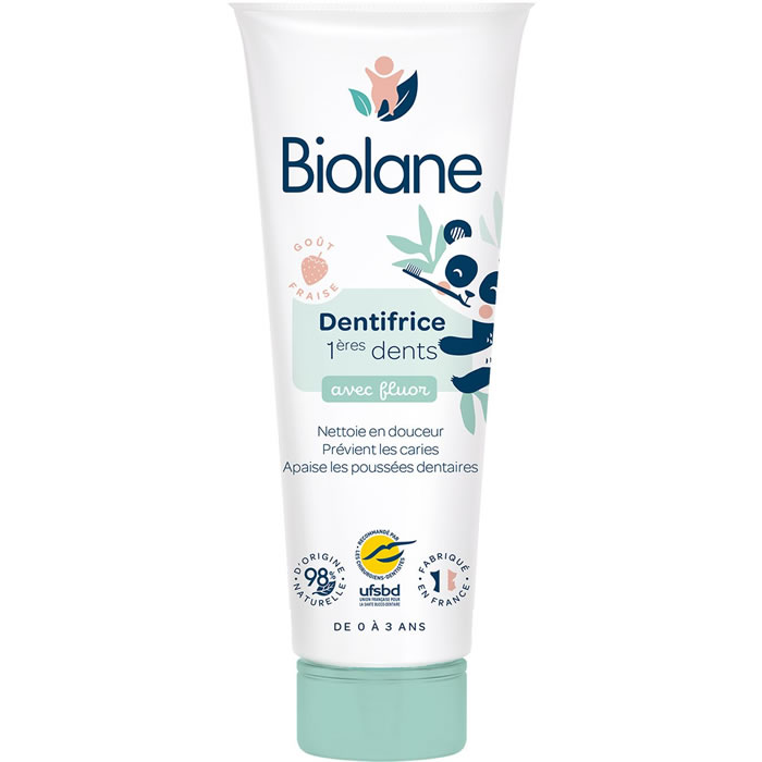 BIOLANE Dentifrice enfant (0-3 ans) avec fluor à la fraise
