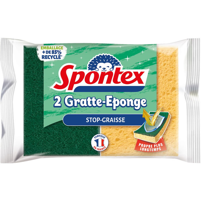 SPONTEX Eponges grattantes stop-graisse