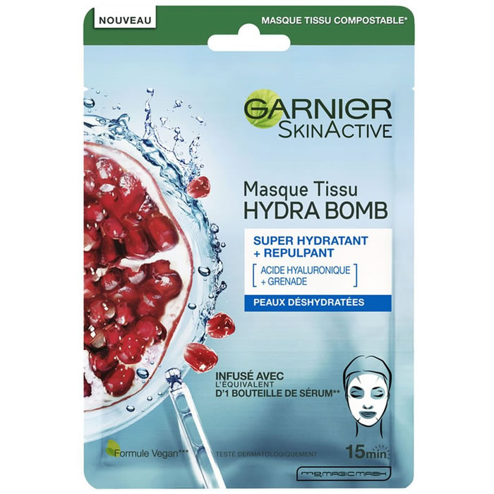 GARNIER Hydra Bomb Masque tissu visage hydratant repulpant