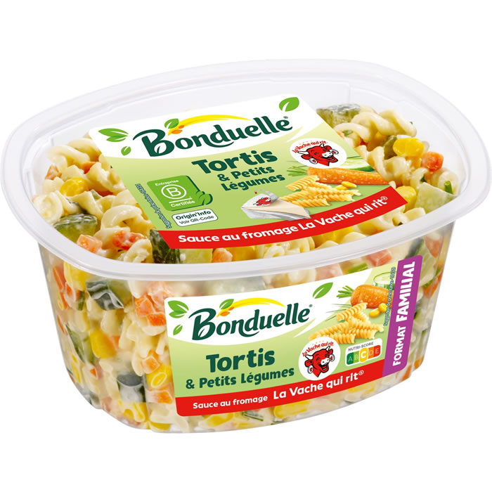 BONDUELLE Salade de pâtes tortis aux petits légumes et au fromage