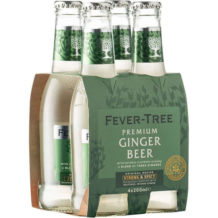 FEVER-TREE Premium Ginger Beer Boisson gazeuse aux 3 gingembres sans alcool