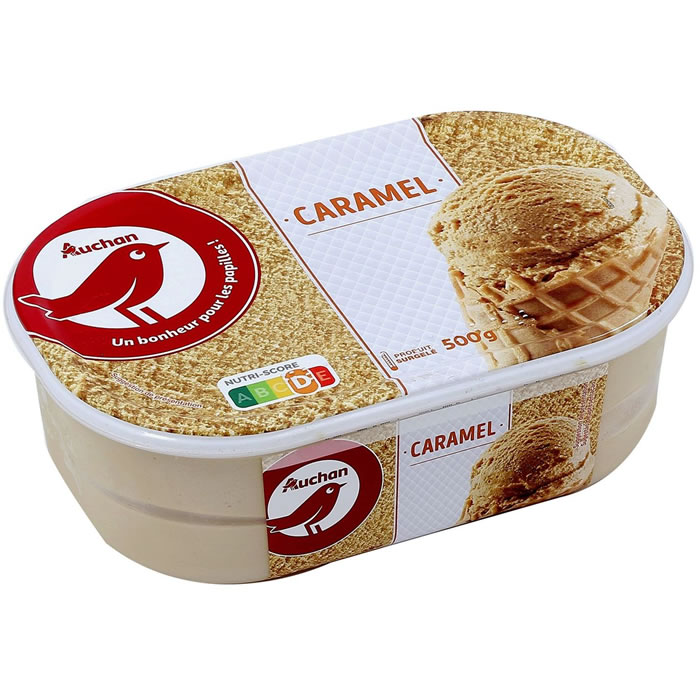 AUCHAN Crème glacée au caramel