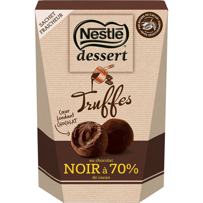 NESTLE Truffes au chocolat noir 70%
