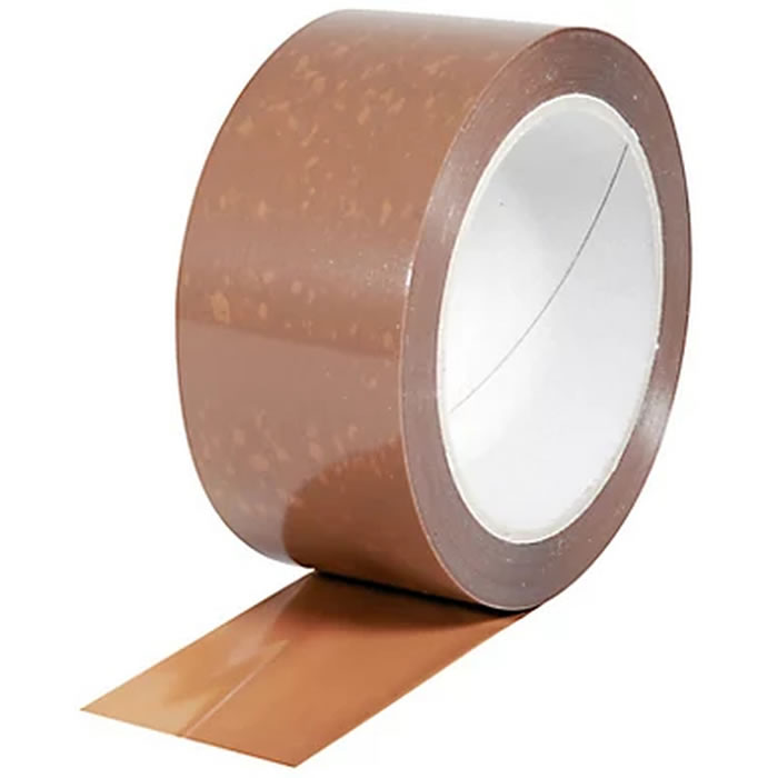 AUCHAN Gros rouleau adhésif d'emballage 66 m marron