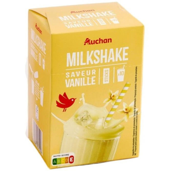 AUCHAN Milkshake à la vanille