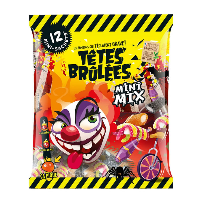 TETES BRULEES Mini Mix Bonbons acidulés aromatisés