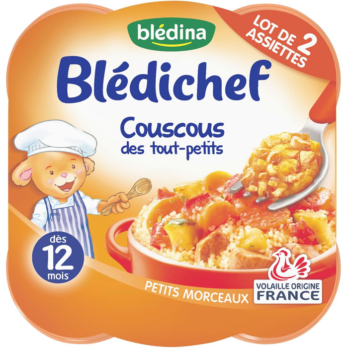 BLEDINA Blédichef Couscous des tout-petits des 12 mois