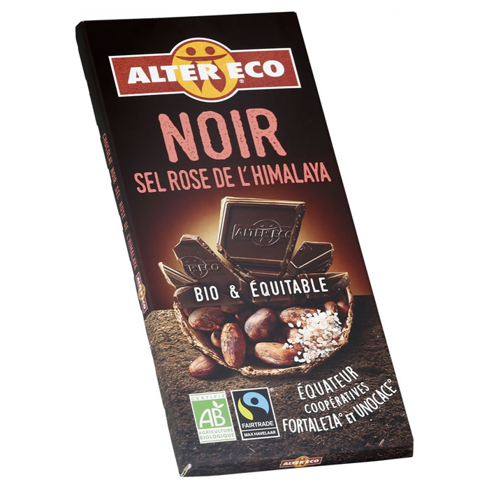 ALTER ECO Tablette de chocolat noir au sel rose de l'himalaya bio