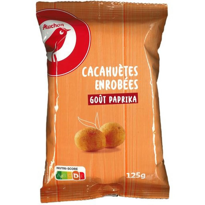 AUCHAN cacahuètes enrobées gout paprika