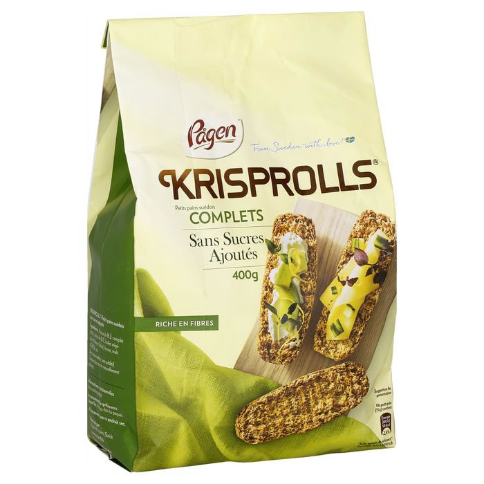 KRISPROLLS Petits pains suédois grillés nature sans sucre ajoutés