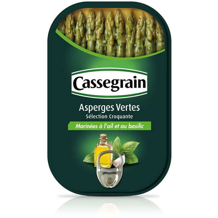 CASSEGRAIN Asperges vertes marinées à l'ail et basilic