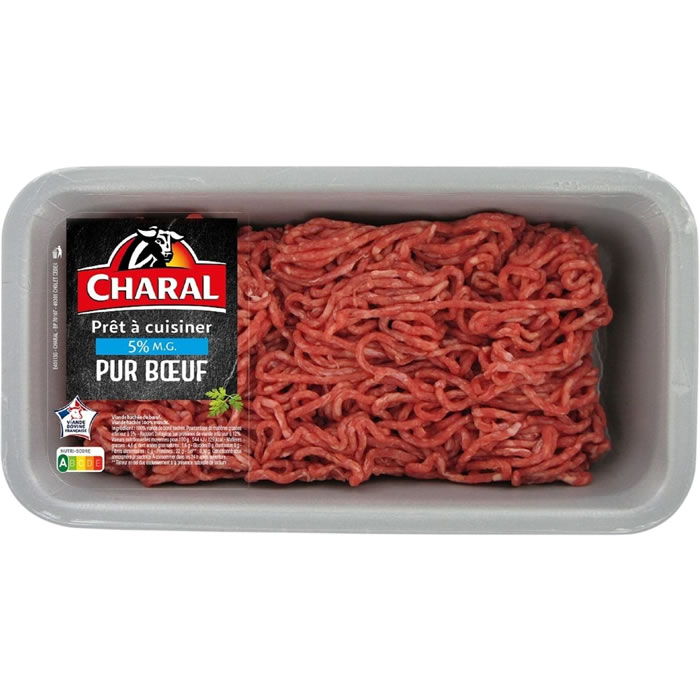 CHARAL Prêt à Cuisiner Viande hachée pur boeuf 5% M.G